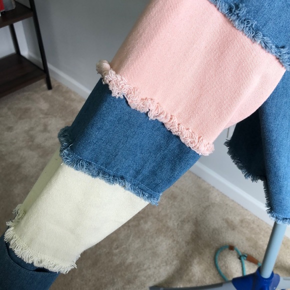 Wild Honey Color Block Denim Jacket - Small - Picture 4 of 4